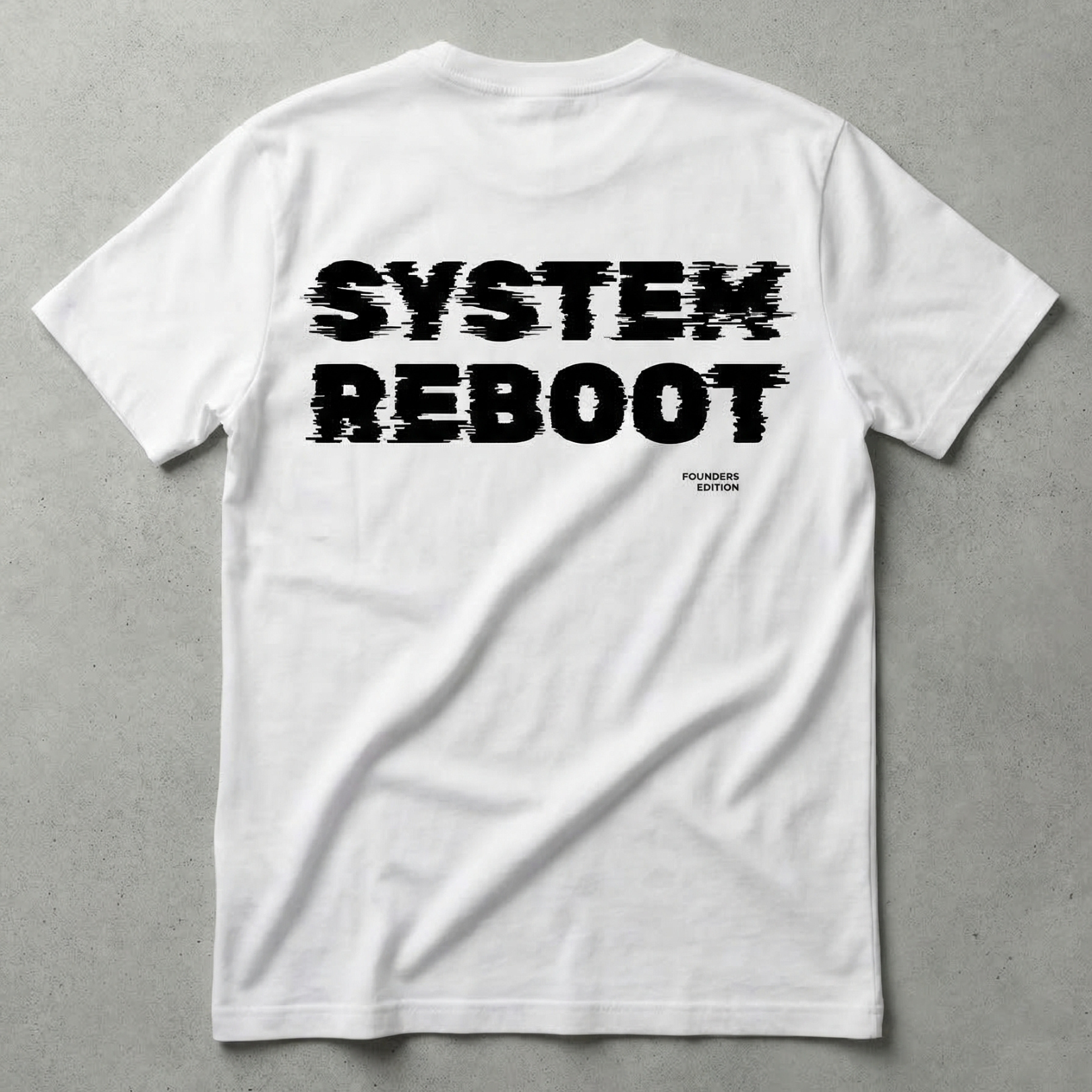 WHITE SYSTEM REBOOT T-SHIRT