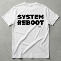 WHITE SYSTEM REBOOT T-SHIRT