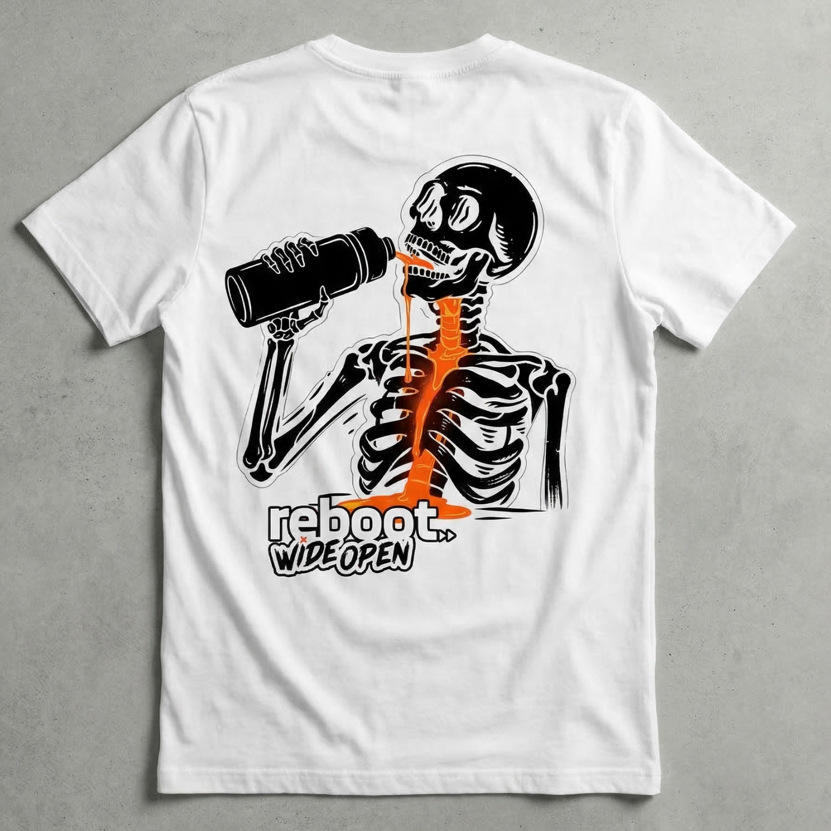 WHITE WIDEOPEN SKELETON T-SHIRT