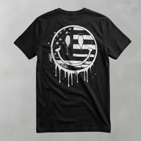 BLACK WIDEOPEN DRIP SMILEY T-SHIRT