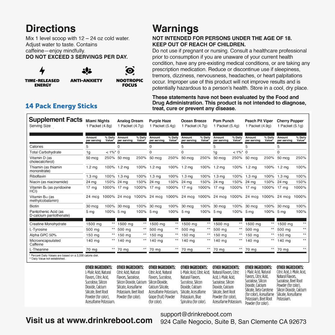 Reboot Energy Samples (3 Pack)