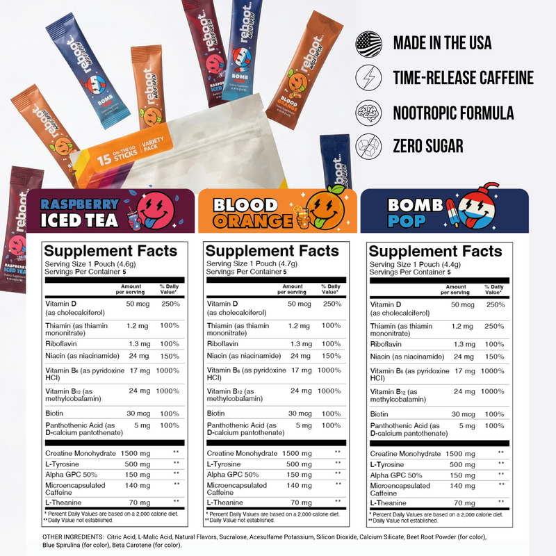 Reboot Wide Open Variety Pack (15 Sticks)