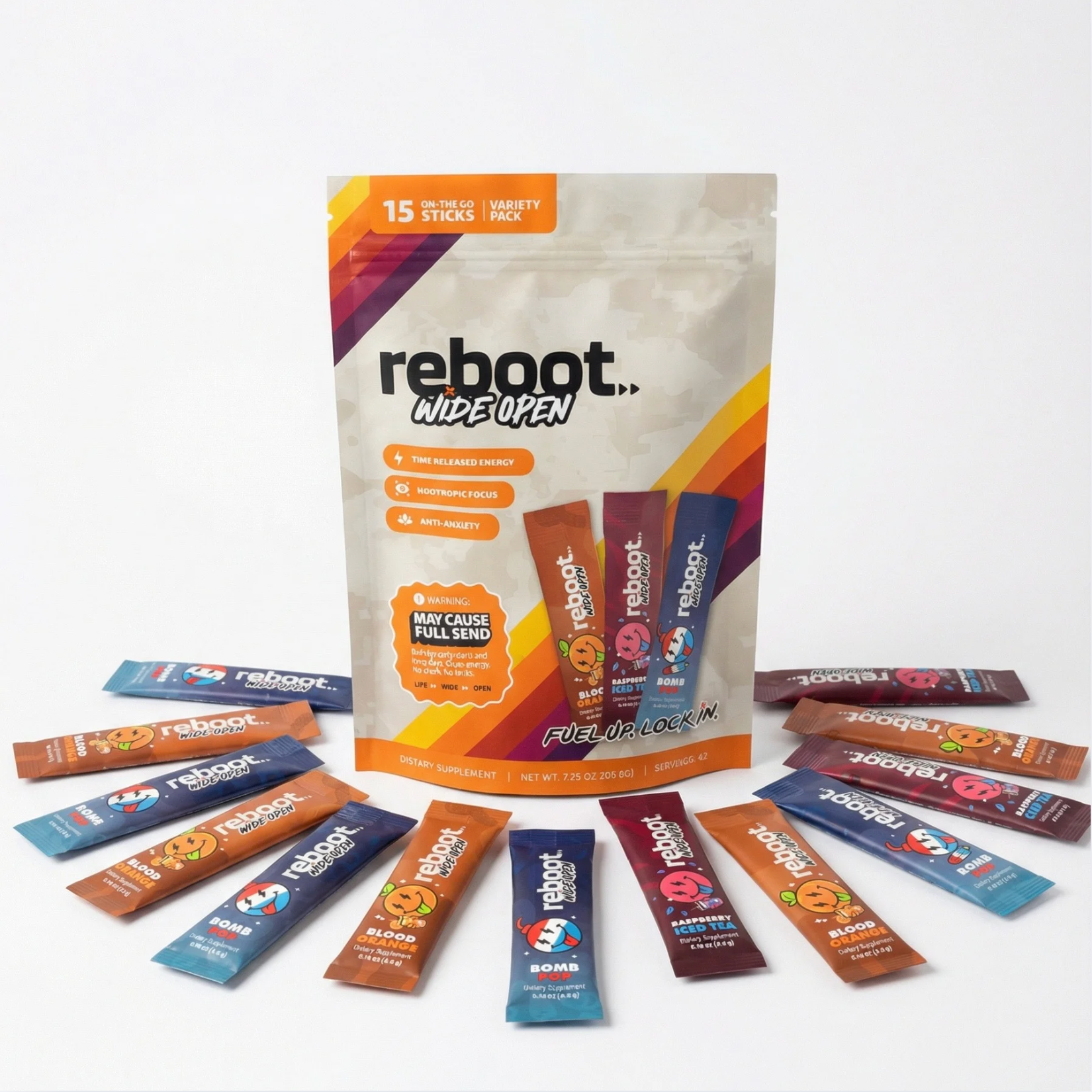 Reboot Wide Open Variety Pack (15 Sticks)